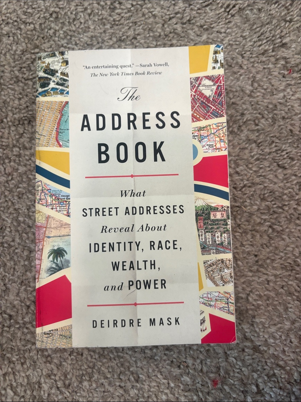The Address Book by Deirdre Mask - White Cover with Red & Yellow Accents